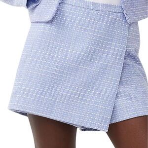 French Connection Effie Boucle Skort Azzura Blue and Cream Size 8 NWOT